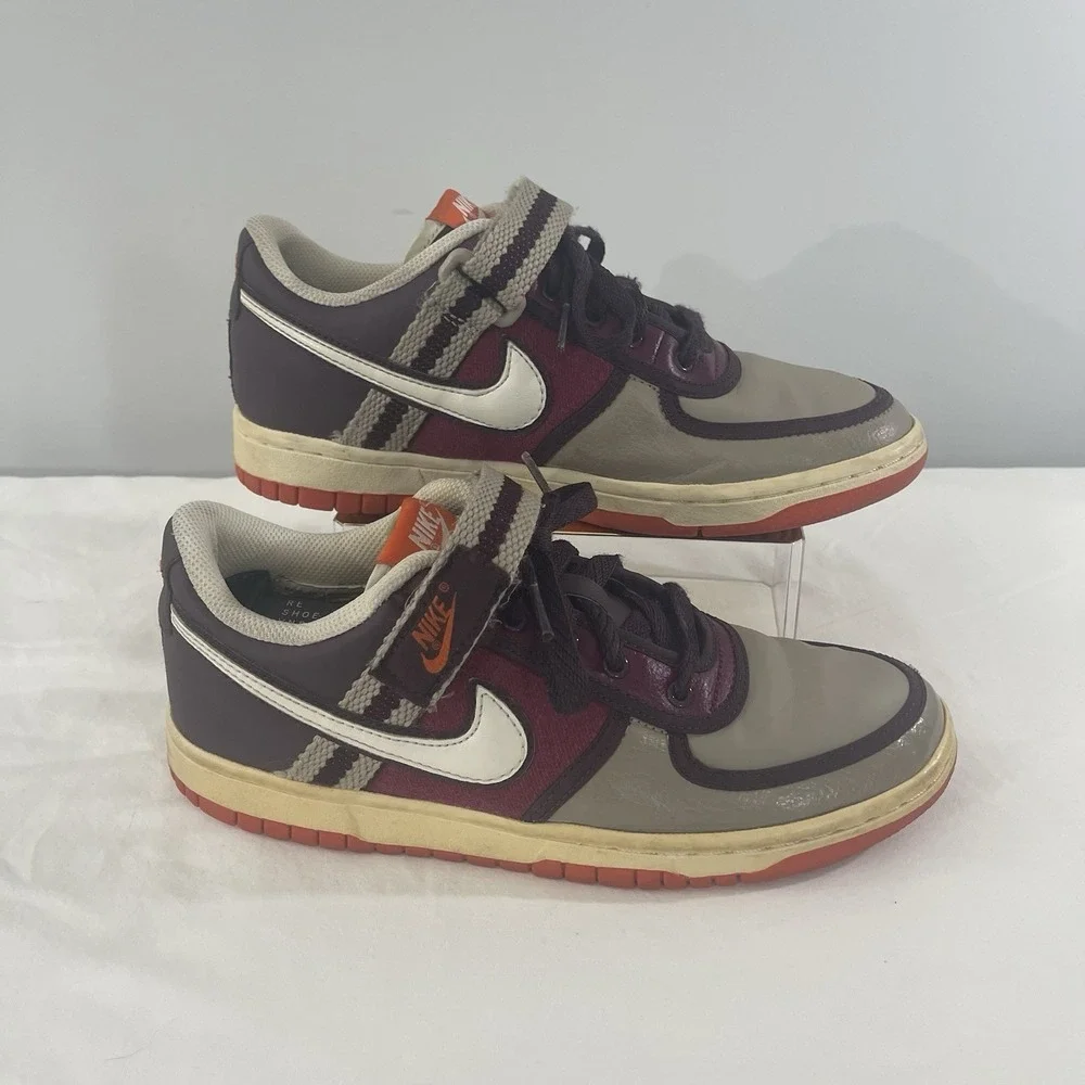 Nike‎ Shoes Size 5.5Y 2007 Vandal Low W/Strap Leather Women's 7.5 Brown Burgundy